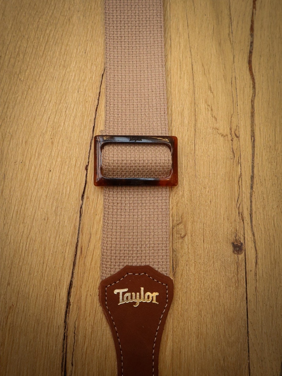 Taylor Tan Cotton GS Mini Guitar Strap Kauffmann's Guitar Store