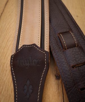 Taylor Reflections Spruce/Ebony Leather Guitar Strap