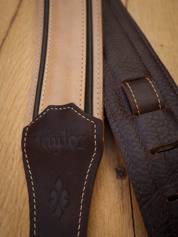 Taylor Reflections Spruce/Ebony Leather Guitar Strap