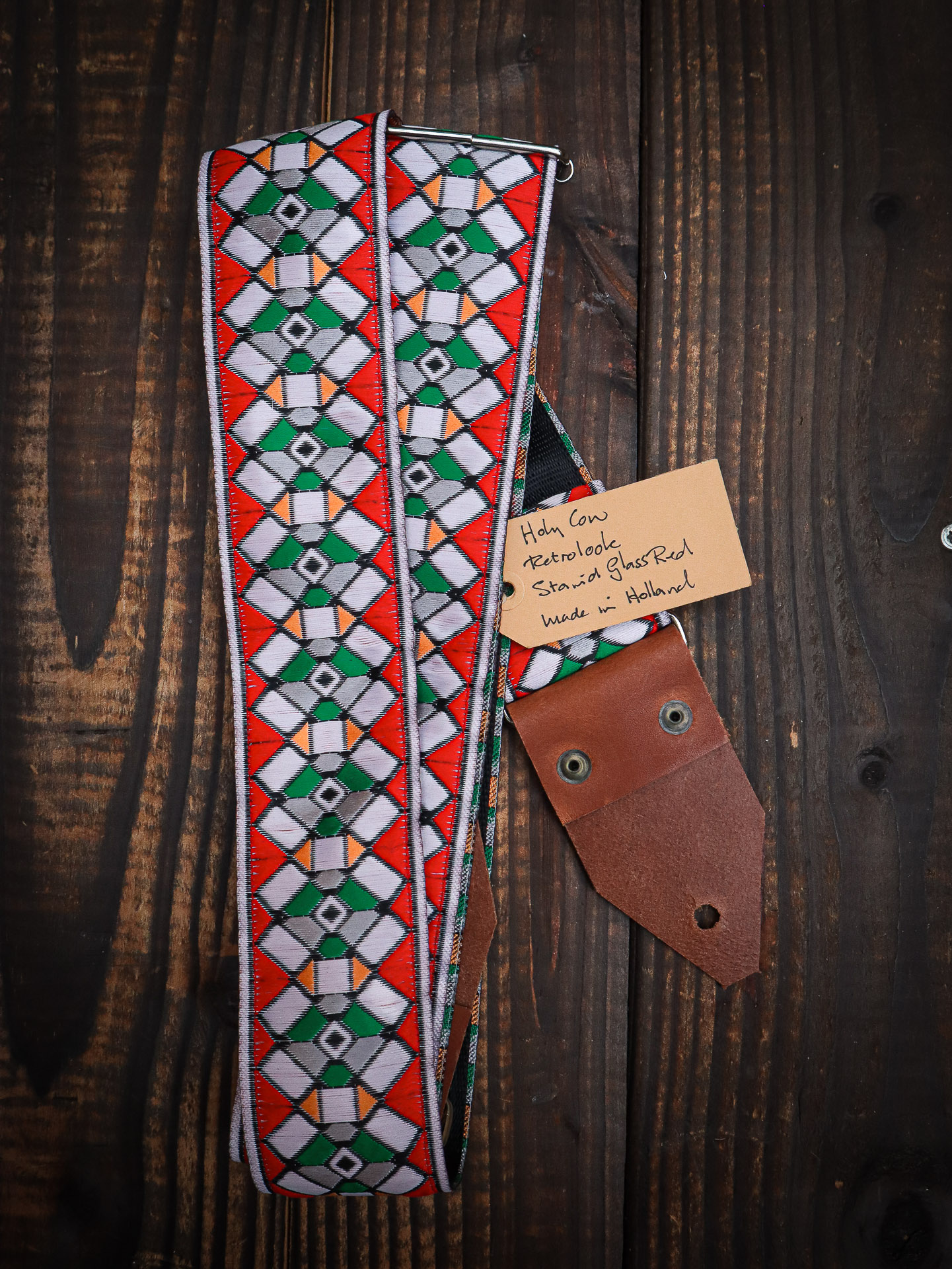 Holy Cow Real Vintage Staind Glass Red