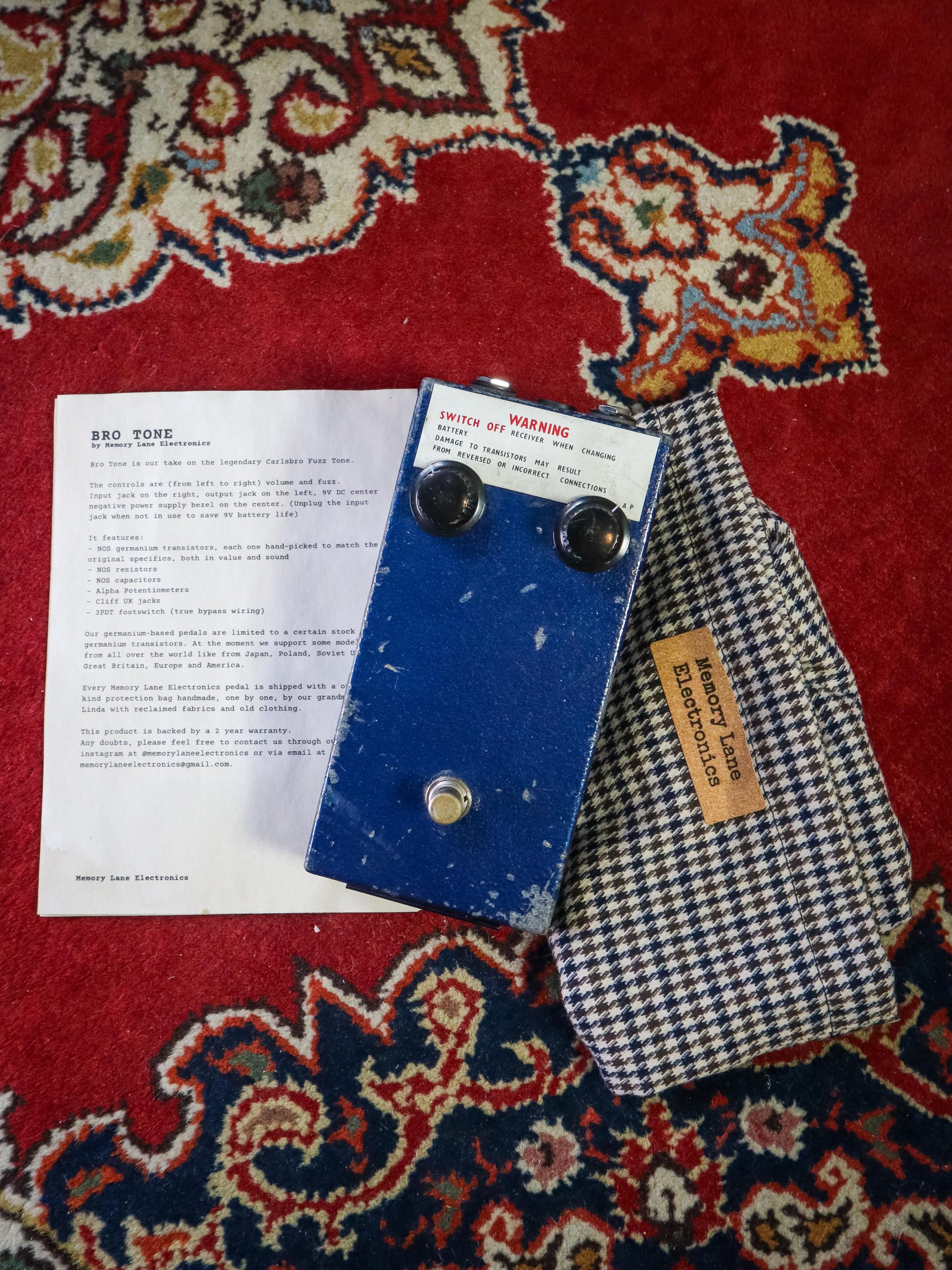 Memory Lane Electronics Bro Tone Fuzz - Afbeelding 2