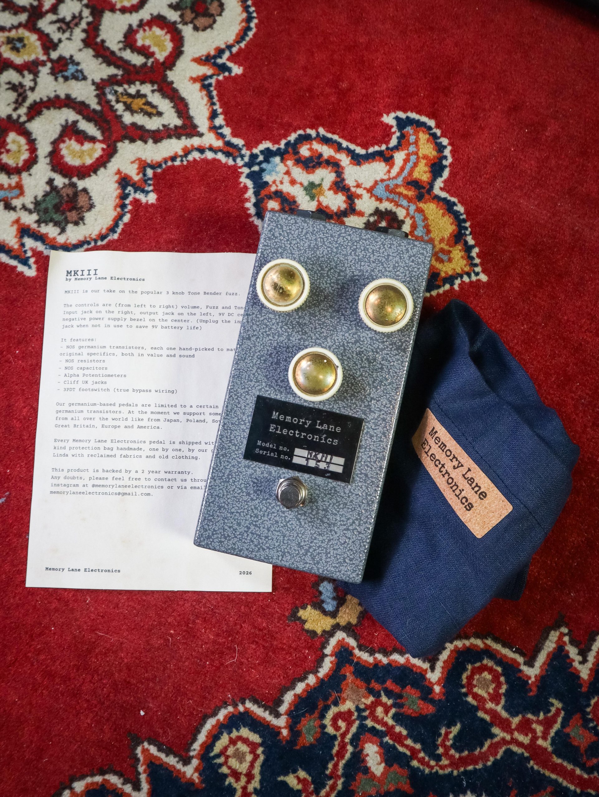 Memory Lane Electronics MK lll Fuzz - Afbeelding 2